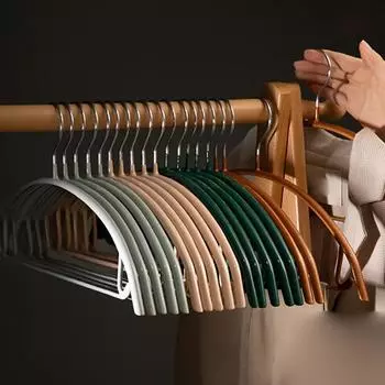 Бытовая вешалка для одежды из полукруглого пластика, толстая полка для одежды для взрослых с крючком, не оставляющая следов сушки 41*22