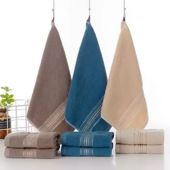 Бытовое хлопковое полотенце для лица, полотенце для рук, вытирание пота, полотенце 35*35cm синий