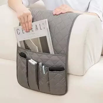 Бытовое кресло Caddy Felt Couch Recliner Подлокотник Органайзер для журналов, планшетов, сотовых телефонов, пультов дистанционного управления, подвесная сумка для хранения кофейный
