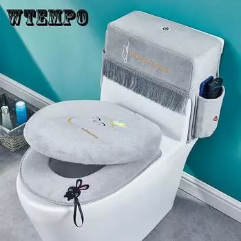 Бытовое сиденье для унитаза Four Seasons, трехсекционный мультяшный чехол для унитаза, универсальный чехол для унитаза, сиденье для унитаза розовый