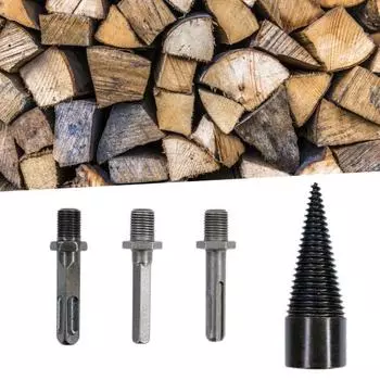 Бытовое сверло для раскалывания бревен 32/42 мм, рифленая противоскользящая конструкция, хорошая износостойкость, аксессуары для электроинструментов, сверло для раскалывания древесины, мастерская