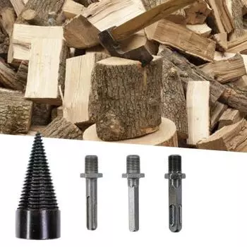 Бытовое сверло для раскалывания бревен 32/42 мм, рифленая противоскользящая конструкция, хорошая износостойкость, аксессуары для электроинструментов, сверло для раскалывания древесины 42