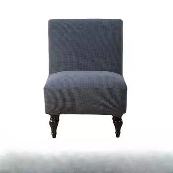 Бытовой эластичный кукурузный бархатный чехол на стул без подлокотника, одиночный чехол для дивана, однотонный толстый чехол на стул free size