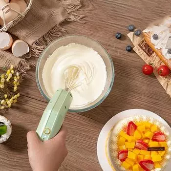 Бытовой электрический венчик для взбивания крема для торта, многоразовый, экономящий труд, кухонные принадлежности