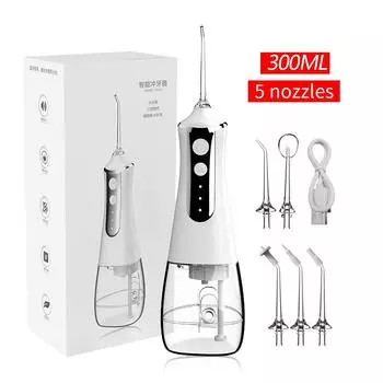 Бытовой электрический водосборникUSbЗарядка5Насадка300млБольшой резервуар для воды2000мАчАккумулятор L10English Version-White
