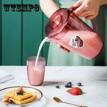 Бытовой чайник для холодной воды, пластиковая бутылка для воды большой емкости, устойчивая к высоким температурам бутылка для холодной воды, чайник с защитой от капель воды и пузырьков 1.8L