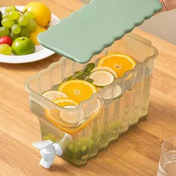 Бытовой чайник с холодной водой, банка для фруктового сока, летнее ведро для напитков, дозатор стирального порошка с краном, дозатор для напитков One Size оранжевый