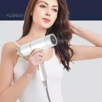 Бытовой фен с мощным синим светом мощностью 800 Вт, уход за волосами с отрицательными ионами, фен для женщин и мужчин, фен для бесшумных и быстросохнущих волос (EU Plug) EU Plug розовый