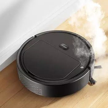 Бытовой интеллектуальный всасывающий подметающий и перетаскивающий интегрированный робот-ленивый подметающий мобильный распылитель-увлажнитель-пылесос Free Size чёрный