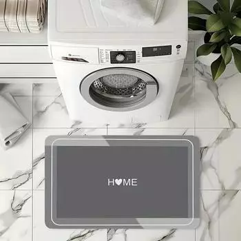 Бытовой коврик для диатомовой грязи, грязная дверь, впитывающий нескользящий коврик для ванной комнаты, кухонный коврик для ног в ванной 60 * 90 (crystal velvet)