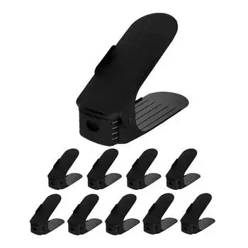 Бытовой креативный пластиковый двухслойный регулируемый органайзер для обуви складная полка для хранения обуви для организации шкафа