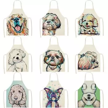 Бытовой кухонный фартук, фартук из скандинавского полиэстера с животными, комбинезон из полиэстера, фартук для взрослых, фартук из полиэстера 47x38cm