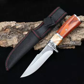 Бытовой кухонный нож Маленький прямой нож Многоцелевой нож для фруктов Нож для очистки овощей 5CR13mov Steel 1 Pcs With Cover