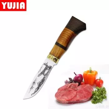 Бытовой кухонный нож Маленький прямой нож Универсальный нож для фруктов Нож для чистки овощей Сталь 5cr13mov