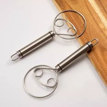 Бытовой миксер для пасты из нержавеющей стали, многофункциональный, быстрый венчик для взбивания яиц и теста, венчик для муки, для смешивания и приготовления тортов, макаронных изделий, кухонного инструмента для выпечки серебряный