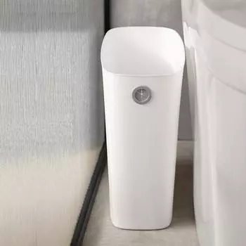 Бытовой мусорный бак без крышки, пресс-кольцо, современный большой вместительный контейнер для гостиной, кухни, ванной комнаты, пластиковый мусорный бак для хранения мусора серый