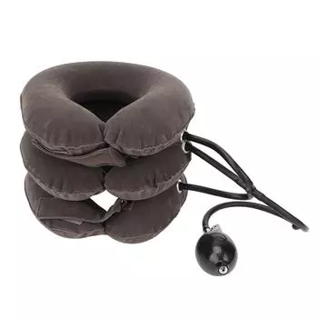 Бытовой надувной шейный тракционный аппарат для облегчения боли растяжитель для шеи поддерживающий бандаж серый