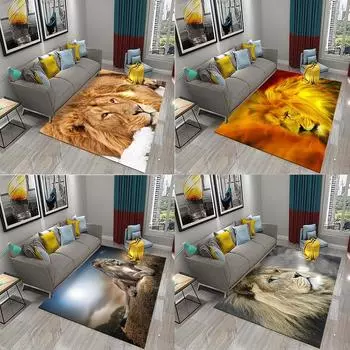 Бытовой напольный коврик, ковер для дивана, коврик для украшения спальни, ковер со львом, гостиная, кухня, ванная комната, нескользящий домашний ковер 40x60cm