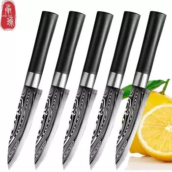Бытовой нож для фруктов из нержавеющей стали, острый кухонный нож, портативная овощечистка для фруктов, нарезки овощей и мяса с помощью ножа