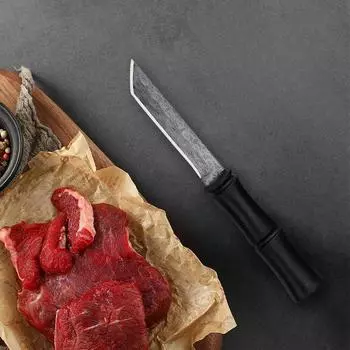 Бытовой нож для фруктов, кованый маленький прямой нож, кухонный нож для очистки овощей, уличный нож, портативный нож для фруктов, бесплатная шлифовка 1PC