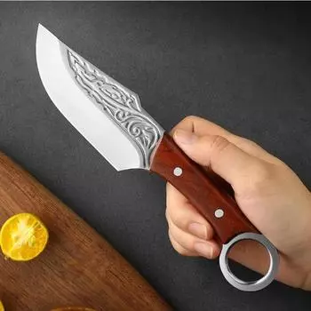 Бытовой нож для фруктов Кухонный нож для дыни Ручной нож для мяса Мясной нож Портативный нож Острый кухонный нож из нержавеющей стали Knife A