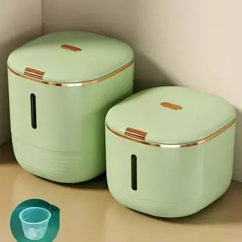 Бытовой пресс для ведра для риса, открытый, защищенный от насекомых, влагостойкий силиконовый герметичный ящик для хранения зерна, резервуар для риса, 10 кг, контейнер для хранения зерновых, дозатор еды 6.5L белый