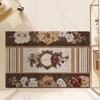 Бытовой проволочный коврик с грязеотталкивающим покрытием для крыльца, утолщенный износостойкий коврик для двери, ленивый, несмываемый коврик для двери 40 * 60Cm Silk Circle