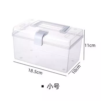 Бытовой прозрачный ящик для хранения Настольный пластиковый ящик для отделки Портативный ящик для хранения Маленький ящик Ящик для организации Ящик для лекарств Ящик для хранения