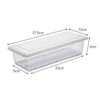 Бытовой прямоугольный прозрачный холодильник-криспер, пластиковый контейнер для хранения зерна в шкафу, замораживаемый со сливным слоем Small (naked) прозрачный