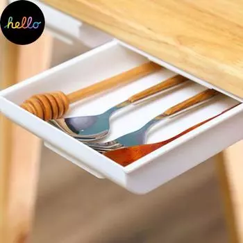 Бытовой пунш, бесплатный ящик под столом, домашняя кухня, ящик для хранения мелочей S белый