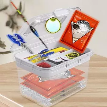 Бытовой ящик для инструментов, прозрачная фурнитура, ручные винты, электрик, рыболовные снасти, аксессуары для дрели, пластиковый автомобильный ящик для хранения резервных копий 25*19*15CM чистый