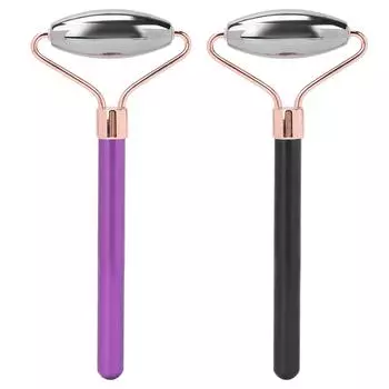 Бытовой роликовый массажер для лица, портативный простой массажер для подтяжки кожи лица, укрепляющий массажер Purple