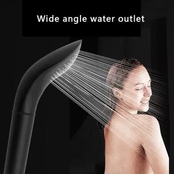 Бытовой ручной фильтр для насадки для душа, экономия воды, спринклер, аксессуары для ванной комнаты под давлением чёрный