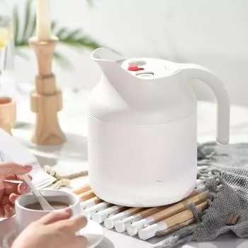 Бытовой термос из нержавеющей стали, 1,5 л, креативный вращающийся дорогой термос 1.5L белый