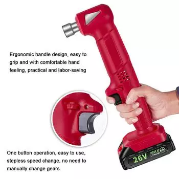 Бытовой ударный гайковерт Многофункциональная отвертка Бесступенчатая регулировка скорости Переключаемая регулировка Большая EU Plug 1pcs Battery