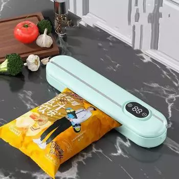 Бытовой вакуумный упаковщик 1 шт., пищевая упаковка, небольшая вакуумная герметизация, длительная свежесть, компрессионная пластиковая упаковочная машина белый