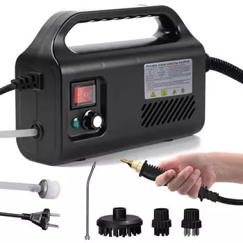 Бытовой высокотемпературный пароочиститель высокого давления, многофункциональная машина для очистки дома чёрный