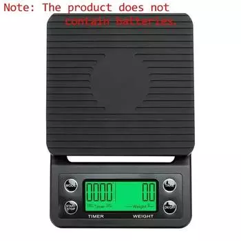 Бытовые электронные прецизионные ЖК-цифровые кофейные весы с таймером Кухонные весы 5 кг/0,1 г Барные весы Пищевые весы Весы для выпечки 5Kg