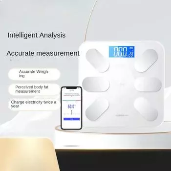 Бытовые Малые Высокоточные Весы Для Измерения Жира Прочные Зарядные Умные Bluetooth Весы Для Измерения Жира Электронные 26*26*2cm