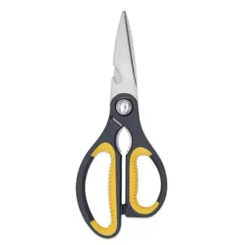 Бытовые машинки для стрижки ниток из нержавеющей стали, полипропиленовая ручка, ножницы для шитья одежды «сделай сам», зажимной инструмент для грецкого ореха, кухонные ножницы с открывалкой жёлтый