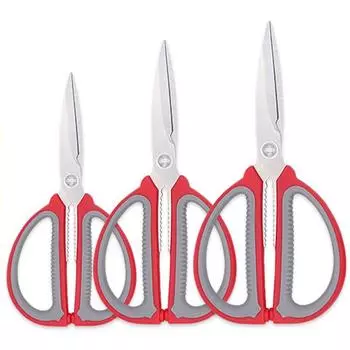 Бытовые ножницы из нержавеющей стали с острым лезвием и ручкой из полипропилена и термопластичной резины, ножницы для овощей, куриных костей, кухонные ножницы, аксессуары