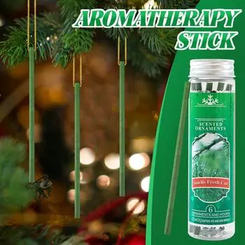 Бытовые принадлежности для ароматерапии с крючками: 1 бутылка деревянной ароматерапевтической палочки (Всего 6 шт.) One Size зелёный