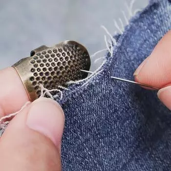Бытовые швейные инструменты Ретро-наперсток Иглы Защитные напальчники Старинное кольцо-наперсток Ручная работа Иглы для рукоделия Аксессуары для поделок своими руками 1PCS