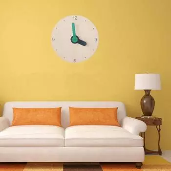 Бытовые скандинавские круглые простые детские комнаты, деревянные немые часы, украшение на стену