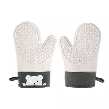 Бытовые Утолщенные Силиконовые Изоляционные Перчатки Многоцелевые Защищающие от Ожогов Перчатки Для Кухонной Готовки