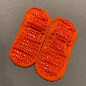 BYU Run Professional Non-Slip Yoga Socks Children s Pilates Special Dance Fitness Sports Indoor Sports Socks BRIGHT ORANGE