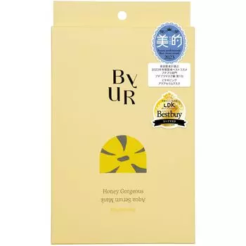 ByUR Face Pack Sheet Mask Aqua Serum Mask 4 шт. в индивидуальной упаковке Увлажняющий уход за порами Мед (Пухлый V1)