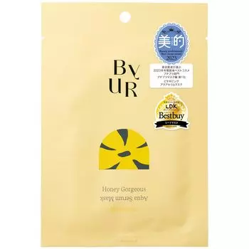ByUR Face Pack Sheet Mask Индивидуально упакованная увлажняющая поры Aqua Serum Mask 1 шт. Мед (Пухлый V1)