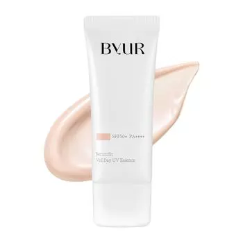 ByUR Основа под макияж Солнцезащитный крем UV Cut Tone Up Корейская сыворотка Fit Veil Дневная УФ-эссенция Sheer Pink SPF50+ PA++++