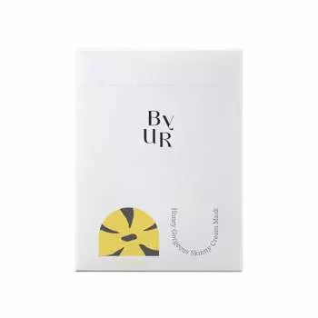 ByUR Skinny Cream Mask Face Pack Sheet Mask Moisturizing Pore Individual Wrapping (Cream/Plump Honey/Set of 4)